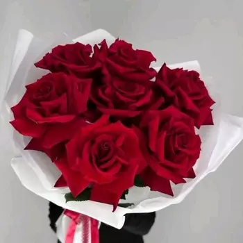 SWEET SOFI СТУДИЯ ЦВЕТОВ 7 французских роз в упаковке