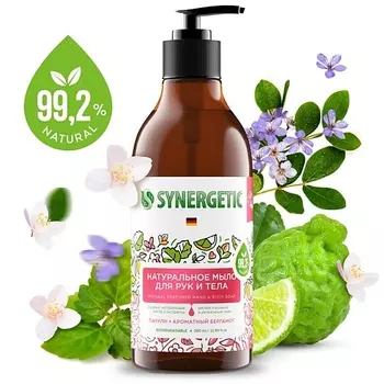 SYNERGETIC Мыло для рук и тела "Пачули и бергамот" 380.0