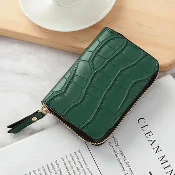 1 Pcs New Hot Top Seller Fashion Small Wallets Women Summer Travel Luxury Card Holder with Multifunction Crocodile Wallet малиновый