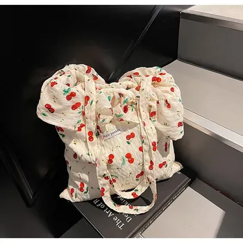 New style small fresh print commuting simple fashion shoulder bag women чёрный