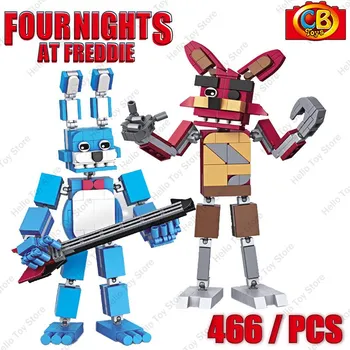 Горячая Классика Кукла FNAF FNAF Пять Ночей Кошмар Чика Фокси Золотой Бонни Медведь Экшн-фигурка Кирпичики Конструктор Игрушки
