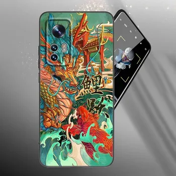 Чехол для телефона Japanese Wave Anime Dragon для Xiaomi Mi 10T 11i 11T Note 10 11 Lite NE F1 POCO F3 M3 X3 GT NFC M4 X4 Pro 5G Cover Xiaomi Mi 11 5G