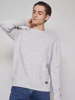 Джемпер из хлопка с длинным рукавом