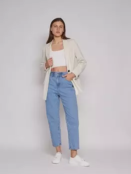 Джинсы силуэта Baggy на резинке