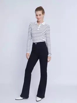 Джинсы силуэта Bootcut с высокой посадкой
