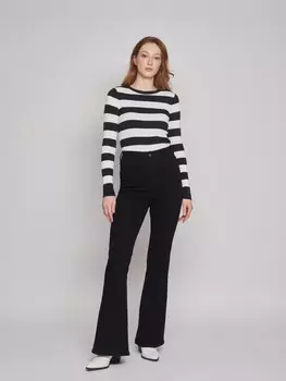 Джинсы силуэта Bootcut с высокой талией