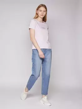 Джинсы силуэта Mom Fit на резинке
