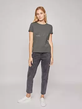 Джинсы силуэта Mom Fit с ремнём