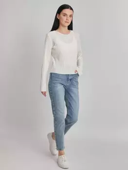 Джинсы силуэта Mom Slim с высокой посадкой