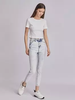 Джинсы силуэта Skinny с разрезами