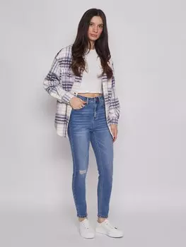 Джинсы силуэта Skinny с рваным эффектом