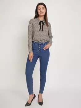 Джинсы силуэта Skinny с высокой посадкой