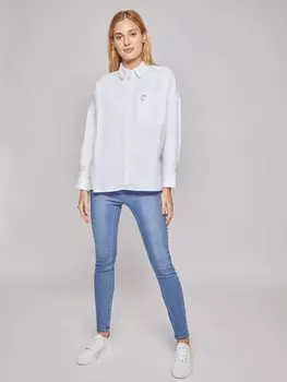 Джинсы силуэта Skinny высокой посадки