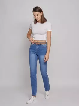 Джинсы силуэта Slim с ремнём
