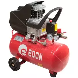 Компрессор масляный, Edon, ОАС-25/1000, 1 кВт, поршневой, 24 л, 220 л/мин, 8 бар, прямой, 1004010203