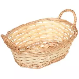 Корзина 29х20 см, плетеная, ротанг, бамбук, с ручками, Y3-948