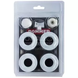 Комплект монтажный для радиатора, 1/2", 7 предметов, без кронштейна, Rommer, F011-1/2