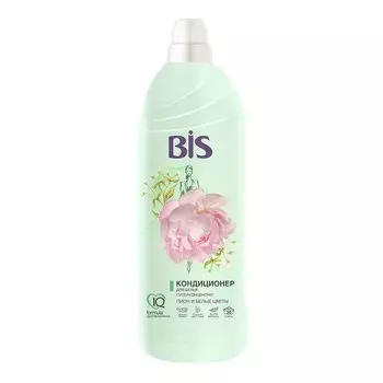Кондиционер для белья BIS, 0.9 л, Пион и белые цветы, концентрат