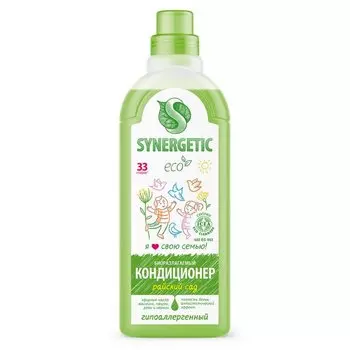 Кондиционер для белья Synergetic, 1 л, Райский сад, концентрат