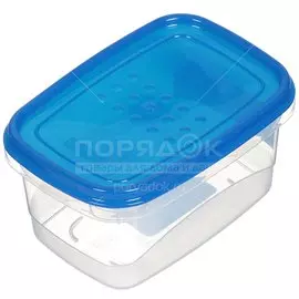 Контейнер пищевой пластик, 0.6 л, прямоугольный, Plast team, PatternFlex, PT1131