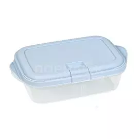 Контейнер пищевой пластик, 1.9 л, голубой, прямоугольный, Violet, Push, 4921933