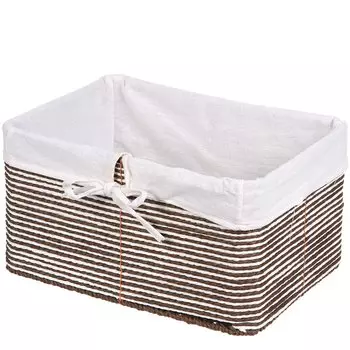 Корзина 35х25х18.5 см, плетеная, бумага, коричневая, Y6-6521