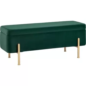 Банкетка Stool Group Болейн с ящиком велюр зеленый УТ000035334