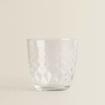 ZARA HOME Фактурный стеклянный стакан