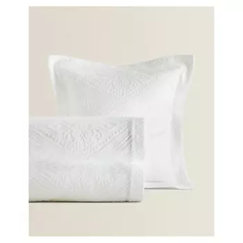 ZARA HOME Хлопковый плед с геометрическим дизайном 230 x 250 см