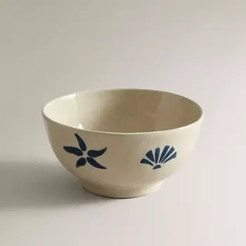 ZARA HOME Керамическая миска с морскими мотивами