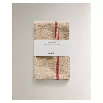 ZARA HOME Льняное кухонное полотенце 60 x 40 см