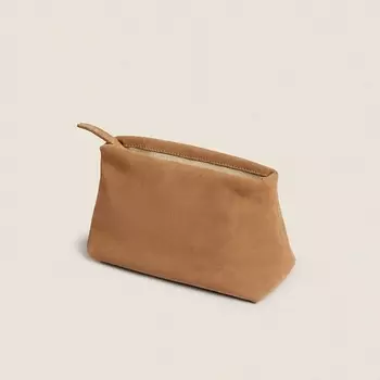 ZARA HOME Небольшая косметичка из спилка из замши