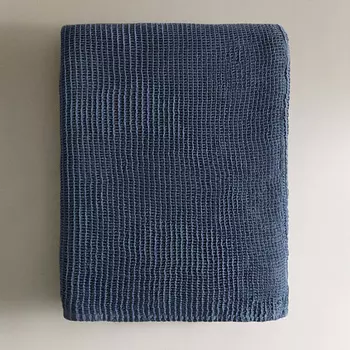 ZARA HOME Плед из хлопка вафельной вязки 140 x 190
