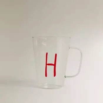 ZARA HOME Боросиликатная кружка с буквой H