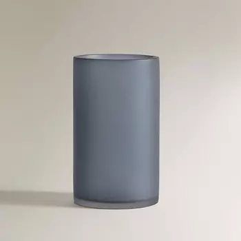 ZARA HOME Синий стакан для зубных щеток с эффектом шероховатости