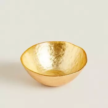 ZARA HOME Золотая стеклянная миска