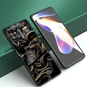 Чехол для телефона с маской самурая Oni для Xiaomi Mi A2 8 9 SE Note 10 10T 11 12 Lite 9T 11T 12S 12T Pro A3 6X 12X, мягкий черный чехол из ТПУ Xiaomi Mi A2(6X)