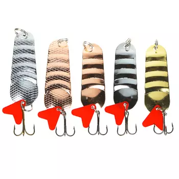 Блесна колеблющаяся AZOR FISHING тип Атом, 2 цвета (серебро/золото), 20 гр.