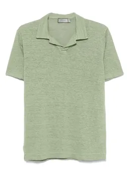 Футболка из льна Canali, зеленый