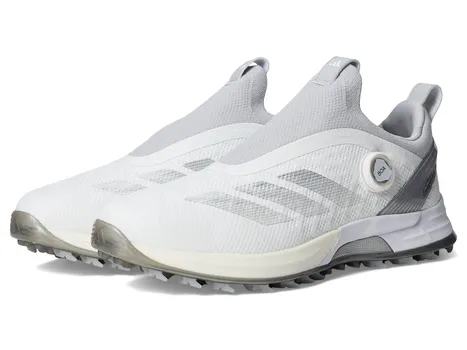 Туфли adidas Golf Adizero ZG BOA Spikeless Golf Shoes, цвет Footwear White/Silver Metallic/Light Solid Grey