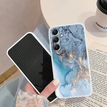Мраморный узорчатый мягкий силиконовый чехол для Xiaomi Redmi Note 13 Pro 13C Samsung A55 M35 S24 iPhone Huawei Honor Realme Camera защитный противоударный чехол Samsung Galaxy S9 Plus