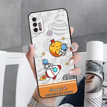 Чехол для Motorola G30 G60 G9 Play One Fusion Plus Edge 20 G8 Power Lite G22 G50 G200 G51 G71, чехол для телефона, модный крутой космонавт Moto Edge