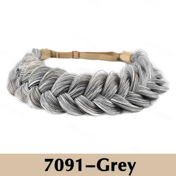 Регулируемая повязка на голову NICESY Braid, повязка на голову Fishbone Braid, синтетические аксессуары для волос, элегантные для ежедневного использования, аксессуары для волос, обруч для волос 22cm
