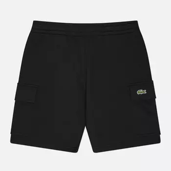 Мужские шорты Lacoste Cotton Fleece Cargo, цвет чёрный, размер XL