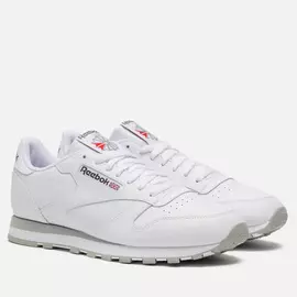 Мужские кроссовки Reebok Classic Leather, цвет белый, размер 42 EU