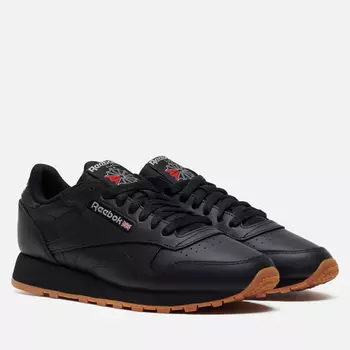 Мужские кроссовки Reebok Classic Leather, цвет чёрный, размер 47 EU
