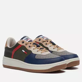 Мужские кроссовки Tommy Jeans Basket Cupsole Fashion, цвет оливковый, размер 40 EU