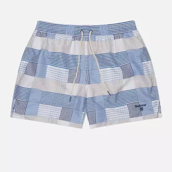 Мужские шорты Barbour Patch Swim, цвет голубой, размер XXL