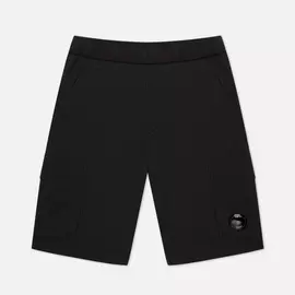 Мужские шорты C.P. Company 50 Fili Stretch Garment Dyed Lens Cargo, цвет чёрный, размер 48