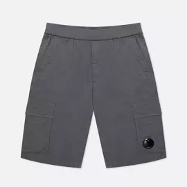 Мужские шорты C.P. Company 50 Fili Stretch Garment Dyed Lens Cargo, цвет серый, размер 50